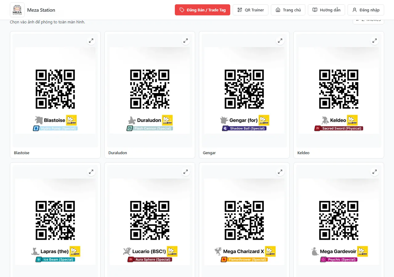 The Pokemon Support QR gallery